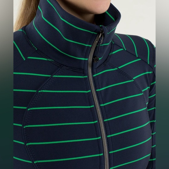 lululemon athletica Striped Jacket - Navy and Teal - Picture 3 of 8